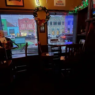 Nice view of Christmas Lights while sitting near front door waiting for dinner. 12/29/2023