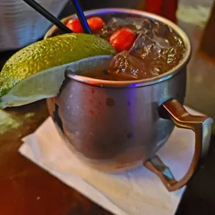 Yule mule holiday cocktail