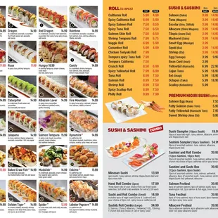 New Roll Menu! Price in Red 
All Day Happy Hours!