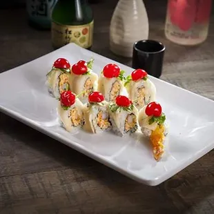 [Oh! No! Roll]- IN: Spicy Crab &amp; Shrimp Tempura    Out: Ono, Cilantro, Cherry