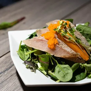 [Albacore Salad] - Albacore, Spring mix, Gobo, Radish sprout.