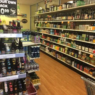  the liquor section of the store