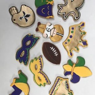 Cookies specially made for football and mardi gras! Delicious!!