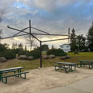 Looks like they're going to put a canopy up like their large playground!