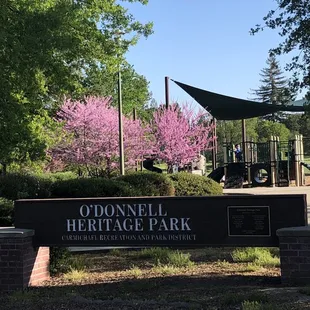 Front sign of park