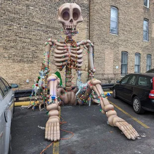 Taking dibs to a new level. JK, it&apos;s for photos in their private parking lot during the holidays.