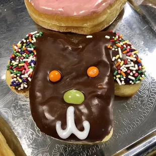 Puppy shaped doughnut. They also have a cat and teddy bear one.