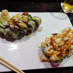 Dynamite Roll and Tuna Volcano