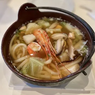 Seafood Nabe Noodle Soup
