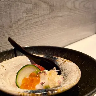 Blue fin tuna + ikura + nagaimo