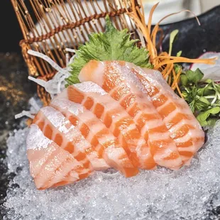 Salmon Belly Sashimi.