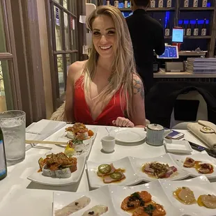 Sashimi sampler and poke roll with my hot date. All the above were amazing!