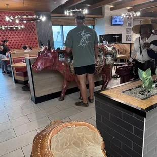 Food was good. However, tables and chairs were dirty