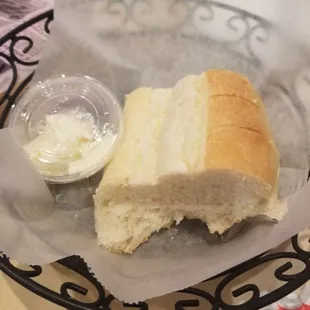 This bread was fresh out of the oven and very good.