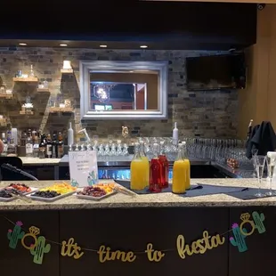 Bar area for the party room
