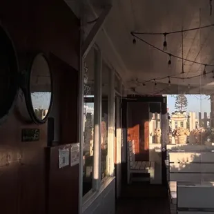 Patio during sunset