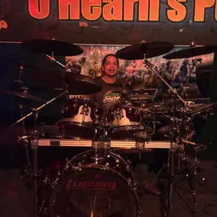 a man playing the drums