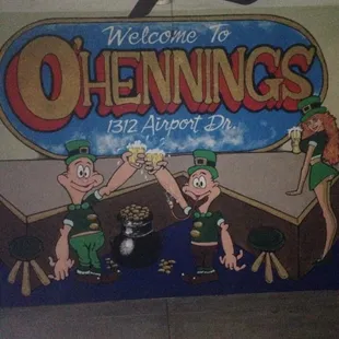 a sign for o'hennings
