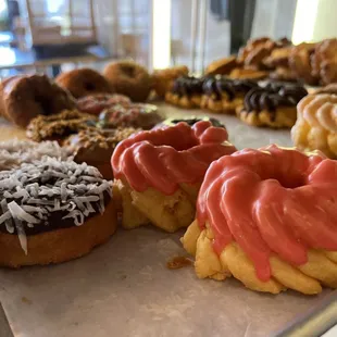 a variety of doughnuts
