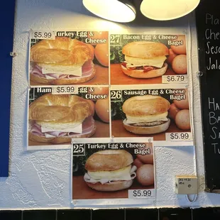 Breakfast Sandwiches Menu - 10/12/23