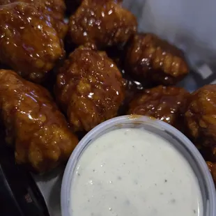 The Works boneless wings. A perfect sweet Heat combo.