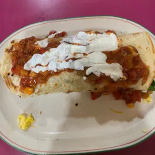 Veggie breakfast burrito