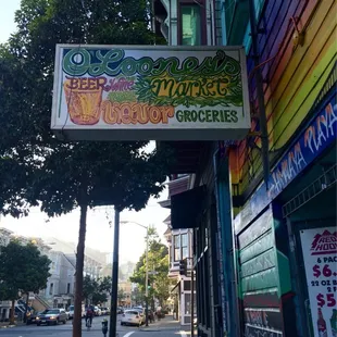 a sign on the side of a building