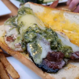 Grilled Chicken and Pesto Sandwich