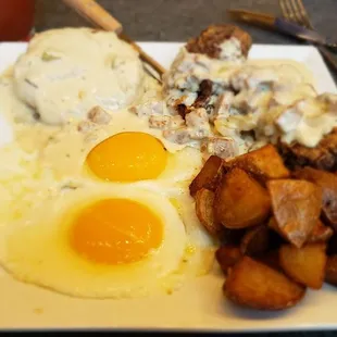 Country fried steak breakfast