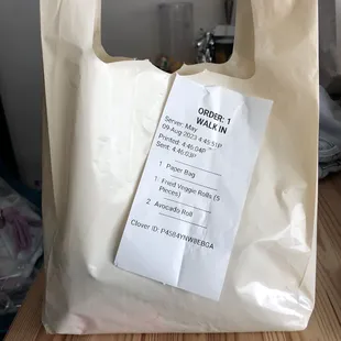 Charged for paper bag on my plastic carry out bag.