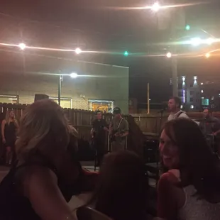 a group of people playing music