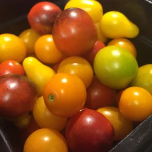 Fresh local vegetables on the salad bar.