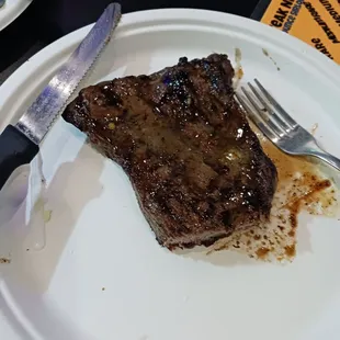 Steak was small, but tasty!