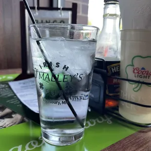 Water with table decorations