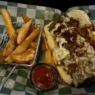 Fries and chicken Philly