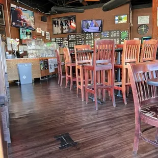 Part of the dining area - they also have booths.