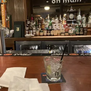 Wiped down the bar with antiseptic wipe