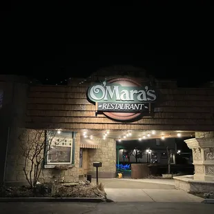 ntrance at night