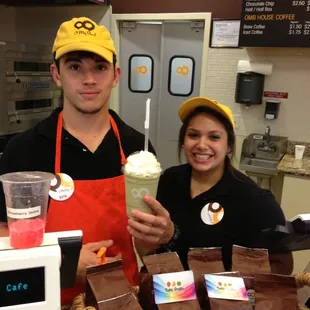 Antonia and Erik made me an iced green tea frappé