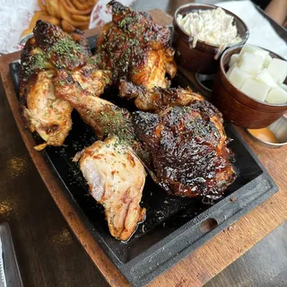 Spicy Wood Fire Chickens