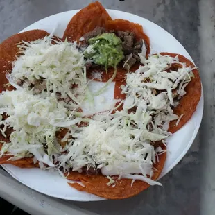 a plate of mexican food