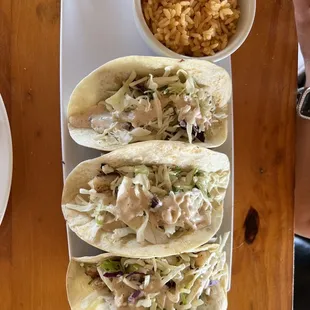 Grilled catfish tacos