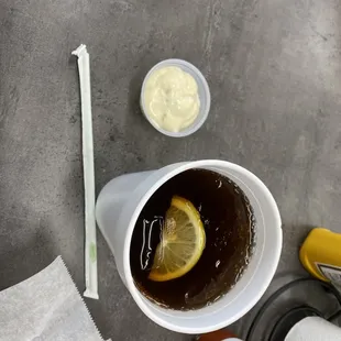 Sweetened ice tea (self-serve)