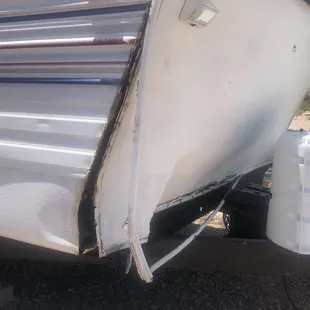 This is what I had to do to solve the problem with the leak in the roof. Water leaked all the way through the wall causing worse problems.