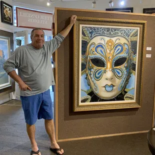 Peter's latest Mardi Gras mask!