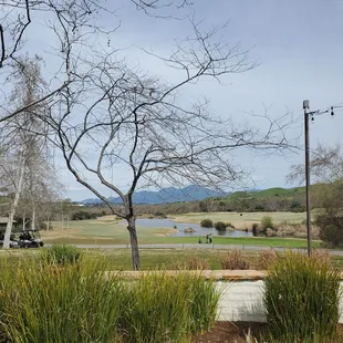 A view of the golf course from the patio
