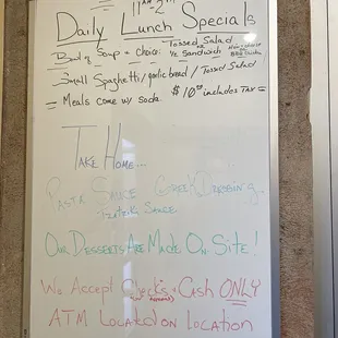 Lunch Specials