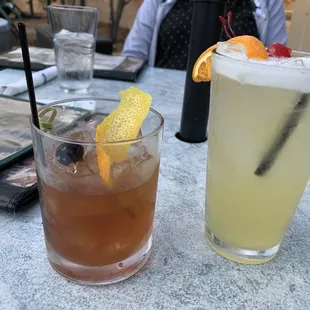 Celtic punch and old fashioned.