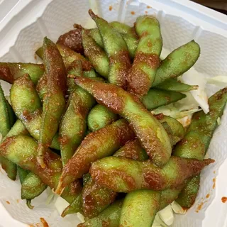 Spicy Garlic Edamame