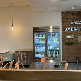 the inside of a restaurant